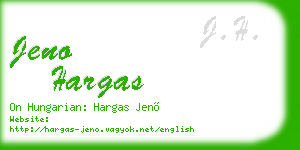 jeno hargas business card
